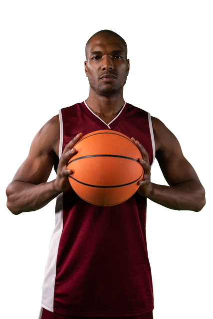 African American Basketball Player Holding Ball on Transparent Background - Download Free Stock Videos Pikwizard.com