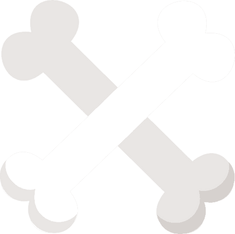 3d-style crossed bones icon on transparent background