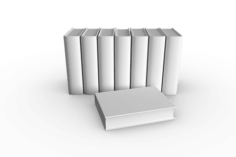 transparent white books row digital illustration on transparent background - Download Free Stock Videos Pikwizard.com