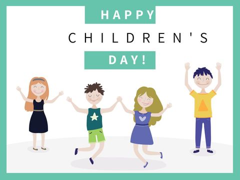 Happy Children's Day Celebration with Joyful Cartoon Kids - Download Free Stock Templates Pikwizard.com