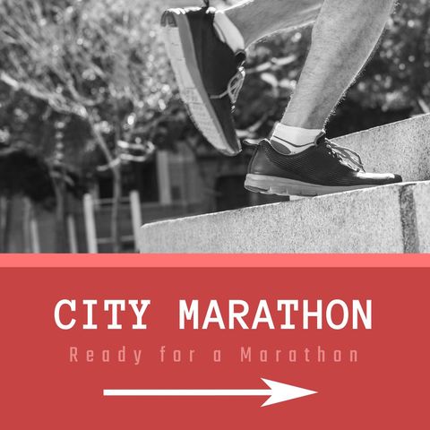 runner training for city marathon on urban stairway - Download Free Stock Templates Pikwizard.com