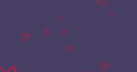 Floating Red Hearts on Deep Purple Background for Digital Romance - Download Free Stock Images Pikwizard.com