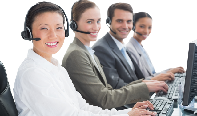 Transparent Call Center Agents Providing Customer Service - Download Free Stock Videos Pikwizard.com