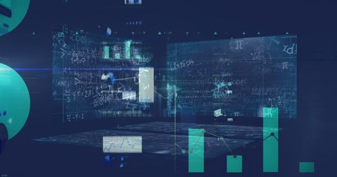 Digital Data Interface with Graphs and Calculations - Download Free Stock Images Pikwizard.com