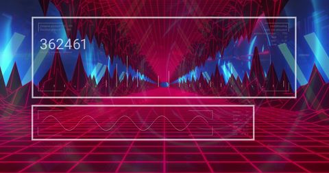 Futuristic Digital Interface Over Virtual Data Tunnel - Download Free Stock Images Pikwizard.com