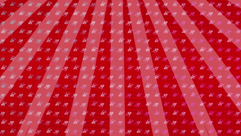 Abstract Red Radial Background with Envelope Icons