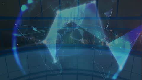 Futuristic Digital Globe with Global Connection Network