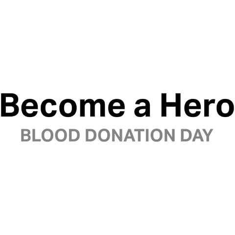 Transparent blood donation day text minimalist design