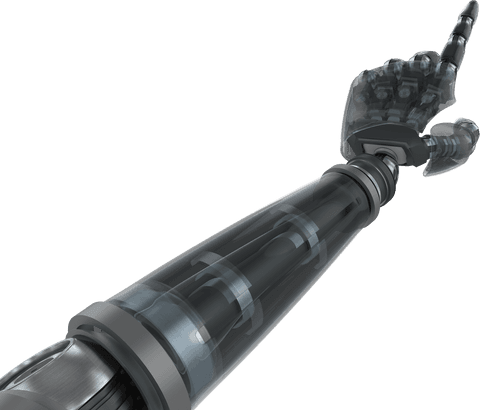 transparent robot arm pointing forward futuristic design - Download Free Stock Videos Pikwizard.com