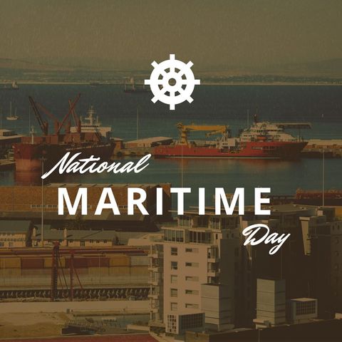 national maritime day celebration with ships at dock - Download Free Stock Templates Pikwizard.com