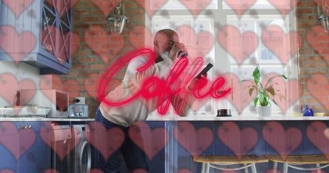 Man Enjoying Morning Coffee with Love for the Brew