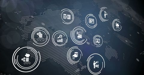 Global Technology and Services Network with Digital Icons - Download Free Stock Images Pikwizard.com