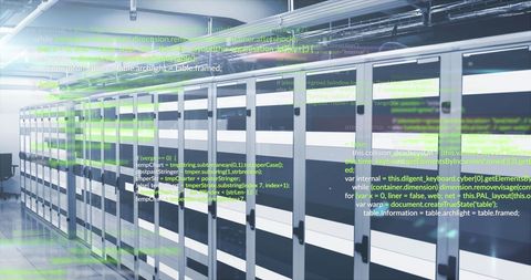 Futuristic Data Processing in Server Room with Light Trails - Download Free Stock Images Pikwizard.com