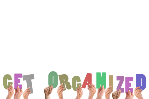 hands holding motivational transparent text get organized illustration - Download Free Stock Videos Pikwizard.com