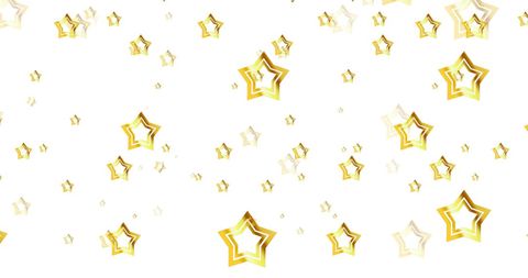 Floating Gold Stars on White Background for Festive Season