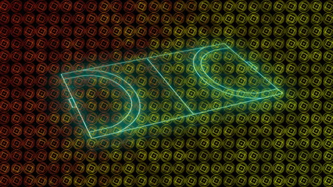 Futuristic DJ Turntable with Neon Patterns