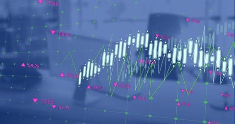 Financial Data Analysis on Digital Graph Interface with Abstract Office Background - Download Free Stock Images Pikwizard.com