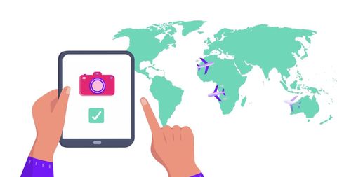 Digital Nomad Lifestyle with Online Travel Booking - Download Free Stock Images Pikwizard.com