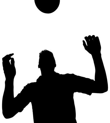 Transparent Male Volleyball Player Silhouette Vector