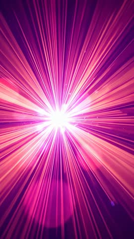 Vertical neon starburst video - Pulsing magenta core radiating beams across purple gradient