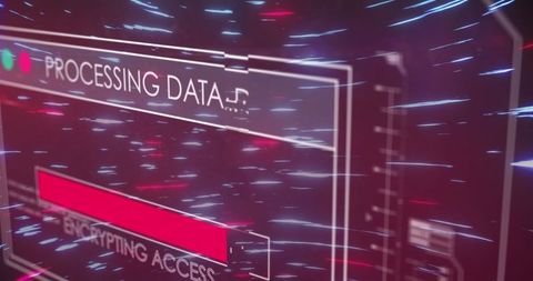 Abstract Data Processing Display with Light Trails - Download Free Stock Images Pikwizard.com