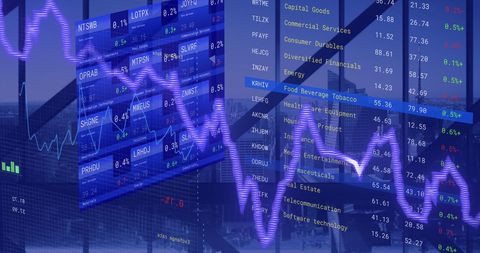 financial data overlay with urban buildings - Download Free Stock Images Pikwizard.com