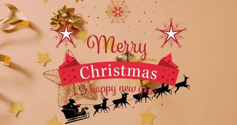 Festive Christmas and New Year Greetings with Decoration - Download Free Stock Images Pikwizard.com