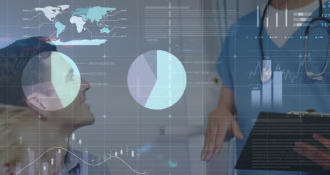 Business Professionals Analyzing Financial Data Animation