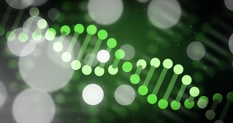 Abstract Green DNA Strand with Glowing Light Effects - Download Free Stock Images Pikwizard.com