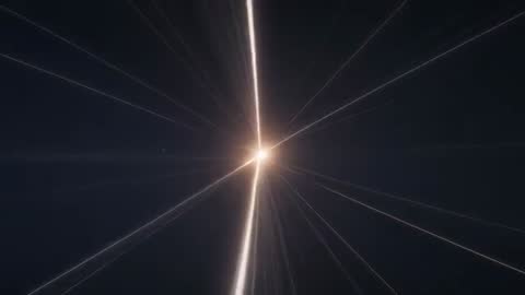 Radiating Cosmic Burst with Expanding Light Beams in Deep Space