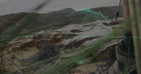 Holographic map projection on rugged terrain