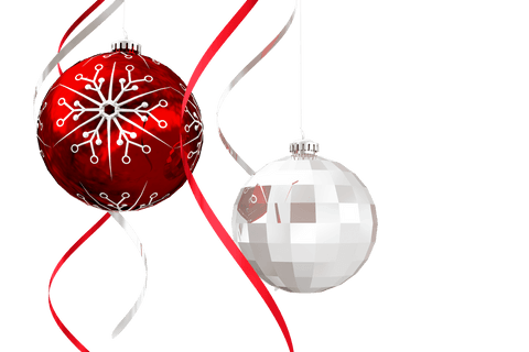 transparent christmas ornaments with red and silver design - Download Free Stock Videos Pikwizard.com
