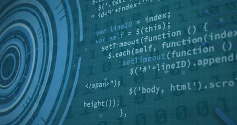 Digital Data Processing Code on Futuristic Interface - Download Free Stock Images Pikwizard.com