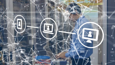 Networking Technology Digital Interface in Server Room