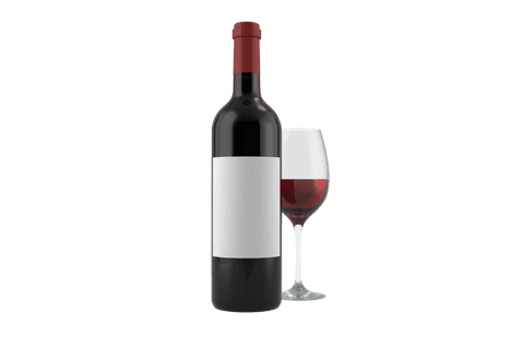 elegant red wine bottle with glass on transparent background - Download Free Stock Videos Pikwizard.com
