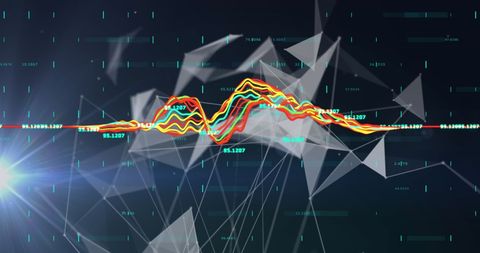 Dynamic Data Visualization with Digital Network - Download Free Stock Images Pikwizard.com