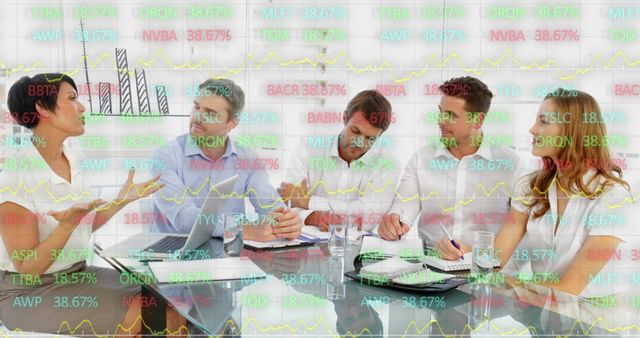 Business Team Discussing Stock Market Analysis in Meeting Room - Download Free Stock Photos Pikwizard.com