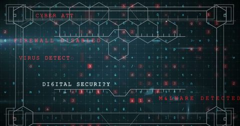 Digital Security Warning Data Processing Network - Download Free Stock Images Pikwizard.com