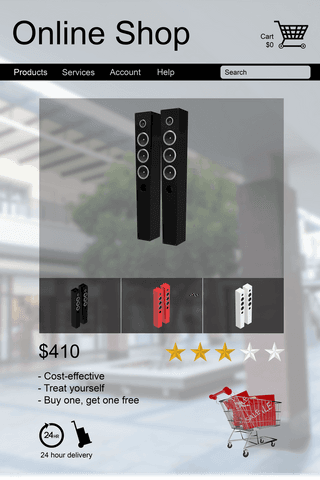 transparent online shopping interface for audio equipment - Download Free Stock Videos Pikwizard.com