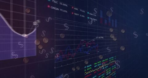 Digital Display of Stock Market Trends and Financial Data - Download Free Stock Images Pikwizard.com