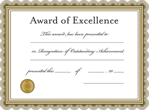 award of excellence certificate on transparent background - Download Free Stock Videos Pikwizard.com