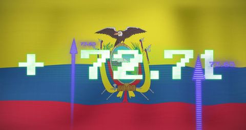 Data Analytics and Growth Over Colombian Flag