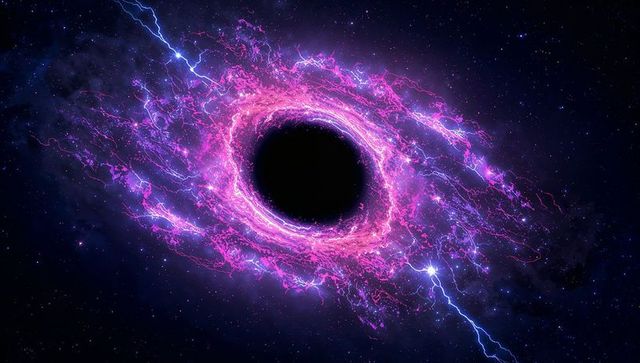 Intricate black hole with luminous plasma and electric arcs