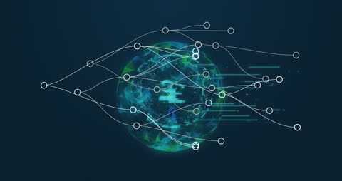 Global Network Connections with Symbolic Lines