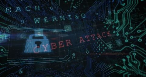 Cyber Attack Warning on Circuit Board Interface - Download Free Stock Images Pikwizard.com