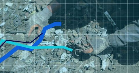 Collecting rusted scrap metal for industrial recycling