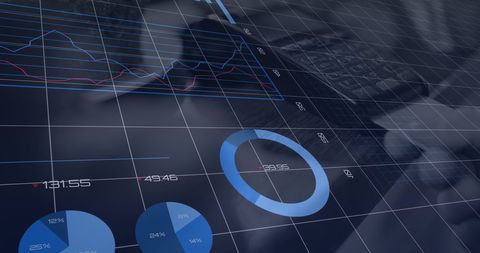 Digital Data Analytics with Financial Transaction Overlay - Download Free Stock Images Pikwizard.com