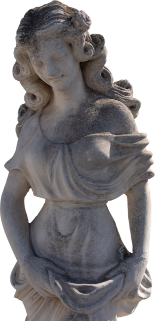 Transparent Weathered Stone Sculpture of Woman Wearing Dress - Download Free Stock Videos Pikwizard.com