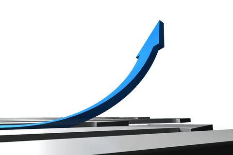 Rising Blue Arrow Illustrating Growth on Transparent Background - Download Free Stock Videos Pikwizard.com