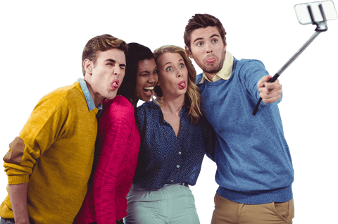 Playful Colleagues Taking Transparent Selfie in Office - Download Free Stock Videos Pikwizard.com